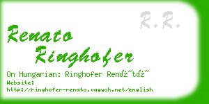 renato ringhofer business card